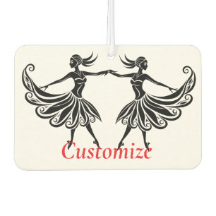 Désodorisant Pour Voiture Silhouette Danseuse Africaine Art Thunder_Thunder_
