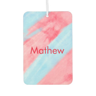 Désodorisant Pour Voiture simple initial letter mongram add your name red b