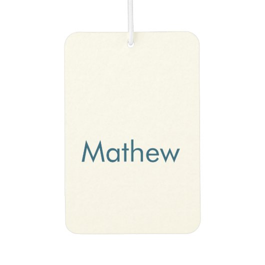 Désodorisant Pour Voiture simple initial letter monogram add your name lett (Devant)