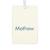 Désodorisant Pour Voiture simple initial letter monogram add your name lett (Dos)
