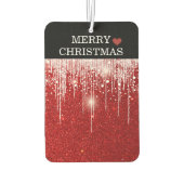 Désodorisant Pour Voiture Simple Joyeux Noël Rouge (Dos)