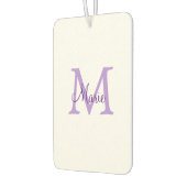 Désodorisant Pour Voiture simple minimal add name monogram pink red throw (Gauche)