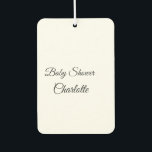 Désodorisant Pour Voiture SIMPLE MINIMAL.CUTIE ADD NAME BABY baby shower Thr<br><div class="desc">Design</div>