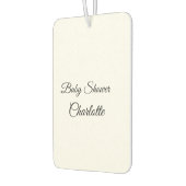 Désodorisant Pour Voiture SIMPLE MINIMAL.CUTIE ADD NAME BABY baby shower Thr (Gauche)