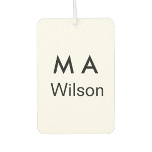 Désodorisant Pour Voiture Simple monogram add your name letter man minimal