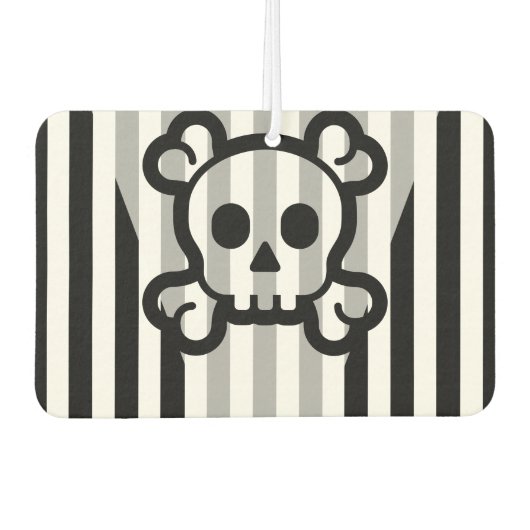 Désodorisant Pour Voiture Simplement Symboles - CRÂNE & OS + vos idées (Devant)