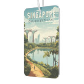Désodorisant Pour Voiture Singapore Gardens By The Bay Travel Art Vintage (Gauche)