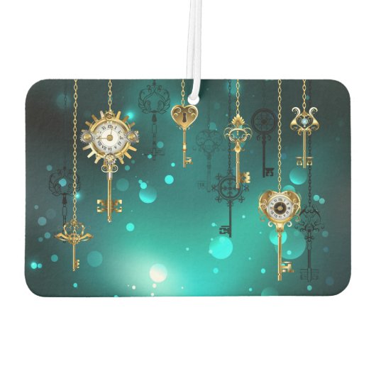 Désodorisant Pour Voiture Skeleton Keys on Green Background (Dos)