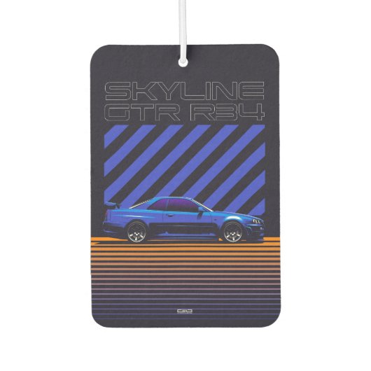 Désodorisant Pour Voiture Skyline GT-R R34 Bayside Blue (Devant)