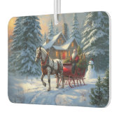 Désodorisant Pour Voiture Sleigh Père Noël à cheval de Noël (Gauche)