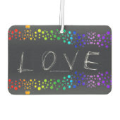 Désodorisant Pour Voiture SlipperyJoe amour bulles rouge orange jaune vert c (Dos)