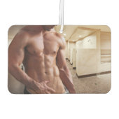 Désodorisant Pour Voiture SlipperyJoe cheminée homme musclé six pack abs (Dos)