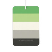 Désodorisant Pour Voiture SlipperyJoe's Aromantic Pride Drapeau gay cadeaux (Devant)