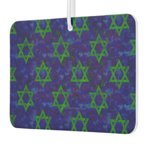 Désodorisant Pour Voiture SlipperyJoe's Hanukkah rangées vertes Étoiles de D
