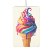 Désodorisant Pour Voiture SlipperyJoe's vibrante crème glacée cone classique (Devant)