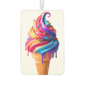 Désodorisant Pour Voiture SlipperyJoe's vibrante crème glacée cone classique (Dos)