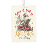 Désodorisant Pour Voiture Snow Is Falling, Books Are Calling  (Dos)