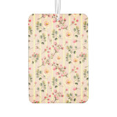 Désodorisant Pour Voiture Soft Pink Floral Stripe Pattern (Dos)