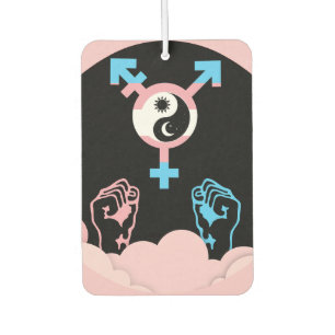 Désodorisant Pour Voiture Soleil et Lune de Pouvoir et d'Équilibre Symbole T