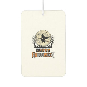 Désodorisant Pour Voiture Sorcière Vintage Joyeux Halloween Vector Design_1