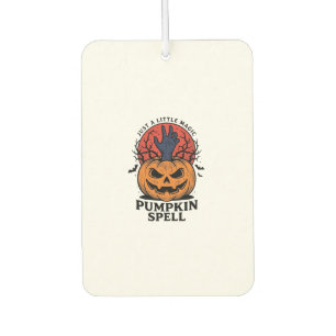 Désodorisant Pour Voiture Sortilège de citrouille vintage Halloween sorcière