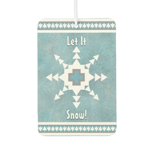 Désodorisant Pour Voiture Southwest Winter Snowflake Pine Trees personnalisé (Devant)