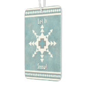 Désodorisant Pour Voiture Southwest Winter Snowflake Pine Trees personnalisé (Gauche)