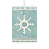 Désodorisant Pour Voiture Southwest Winter Snowflake Pine Trees personnalisé (Dos)