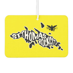 Désodorisant Pour Voiture St. Thomas, Îles Vierges américaines jaune
