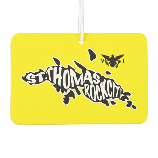 Désodorisant Pour Voiture St. Thomas, Îles Vierges américaines | jaune (Devant)
