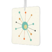 Désodorisant Pour Voiture Starburst atomique Orange Aqua Bleu Mid Mod (Gauche)