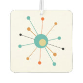 Désodorisant Pour Voiture Starburst atomique Orange Aqua Bleu Mid Mod (Dos)