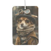 Désodorisant Pour Voiture Steampunk Chihuahua Chien Funny Cadeau Air Freshen (Devant)