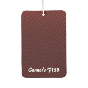 Désodorisant Pour Voiture Style Fibre de Carbone Rouge