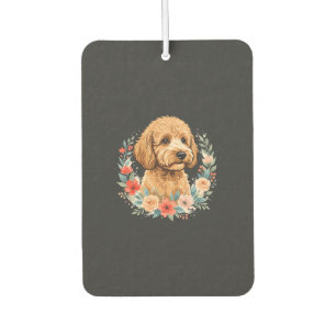 Désodorisant Pour Voiture Sublimation ronde de chien floral