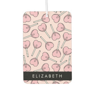 Désodorisant Pour Voiture Sucettes roses, sucettes en forme de cœur, sucette