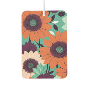 Désodorisant Pour Voiture Sunset Bloom - Bold Vector Art / Retro Pop Floral
