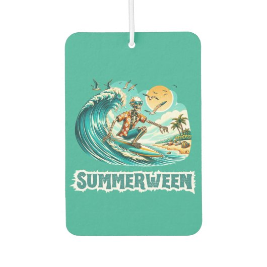 Désodorisant Pour Voiture Surf Skeleton Summerween Beach Vibes (Devant)