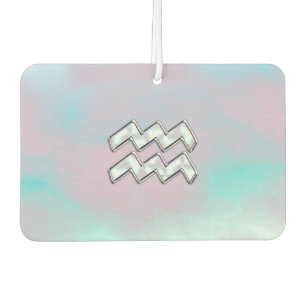 Désodorisant Pour Voiture Symbole Aquarius Zodiac Pastels Mère du Décor Pear