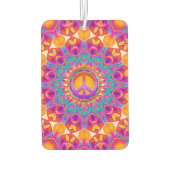 Désodorisant Pour Voiture Symbole de paix Psychédélique Mandala rose (Dos)