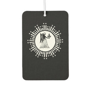 Désodorisant Pour Voiture Symbole du zodiaque Vierge avec étoiles et soleil