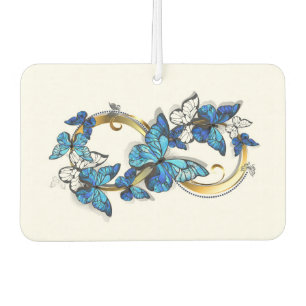 Désodorisant Pour Voiture Symbole infini de papillons Morpho bleus