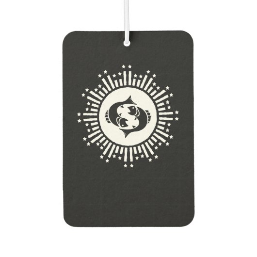 Désodorisant Pour Voiture Symbole zodiaque avec Starburst céleste (Devant)