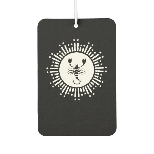 Désodorisant Pour Voiture Symbole zodiaque Scorpio avec Starburst Radiant (Devant)