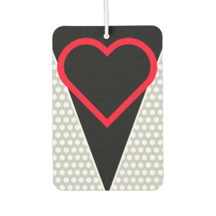 Désodorisant Pour Voiture Symboles simples - COEUR + votre monogramme