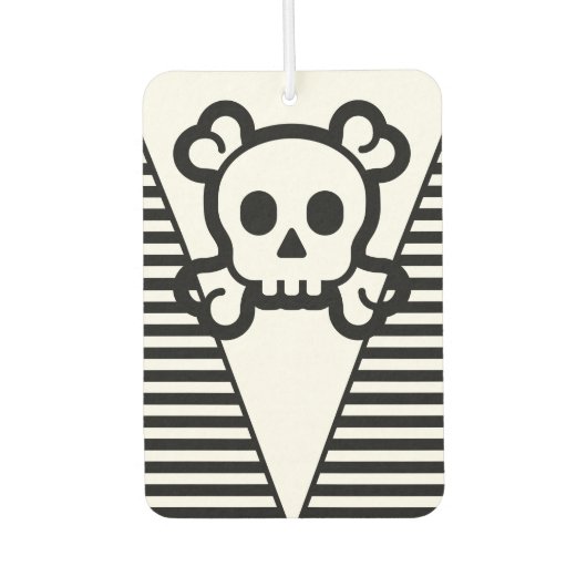 Désodorisant Pour Voiture Symboles simples - SKULL & BONNES + vos idées (Devant)