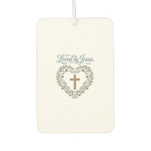 Désodorisant Pour Voiture T-shirt chrétien à croix florale aimé de Jésus Des