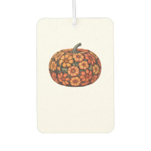 Désodorisant Pour Voiture T-Shirt Classique Halloween Citrouille Automne.png