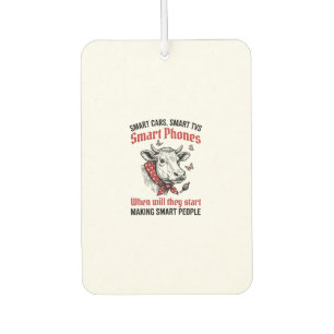 Désodorisant Pour Voiture T-Shirt D drôle gravure vintage vache personnes in