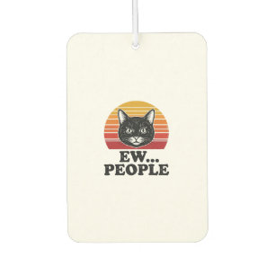 Désodorisant Pour Voiture T-shirt drôle de chat noir Ew personnes rétro Suns